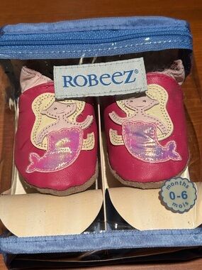 Robeez Pink Mermaid Soft-Soled Baby Shoes